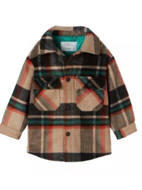 ZARA TODDLER BOY PLAID JACKET (Size 3-4)